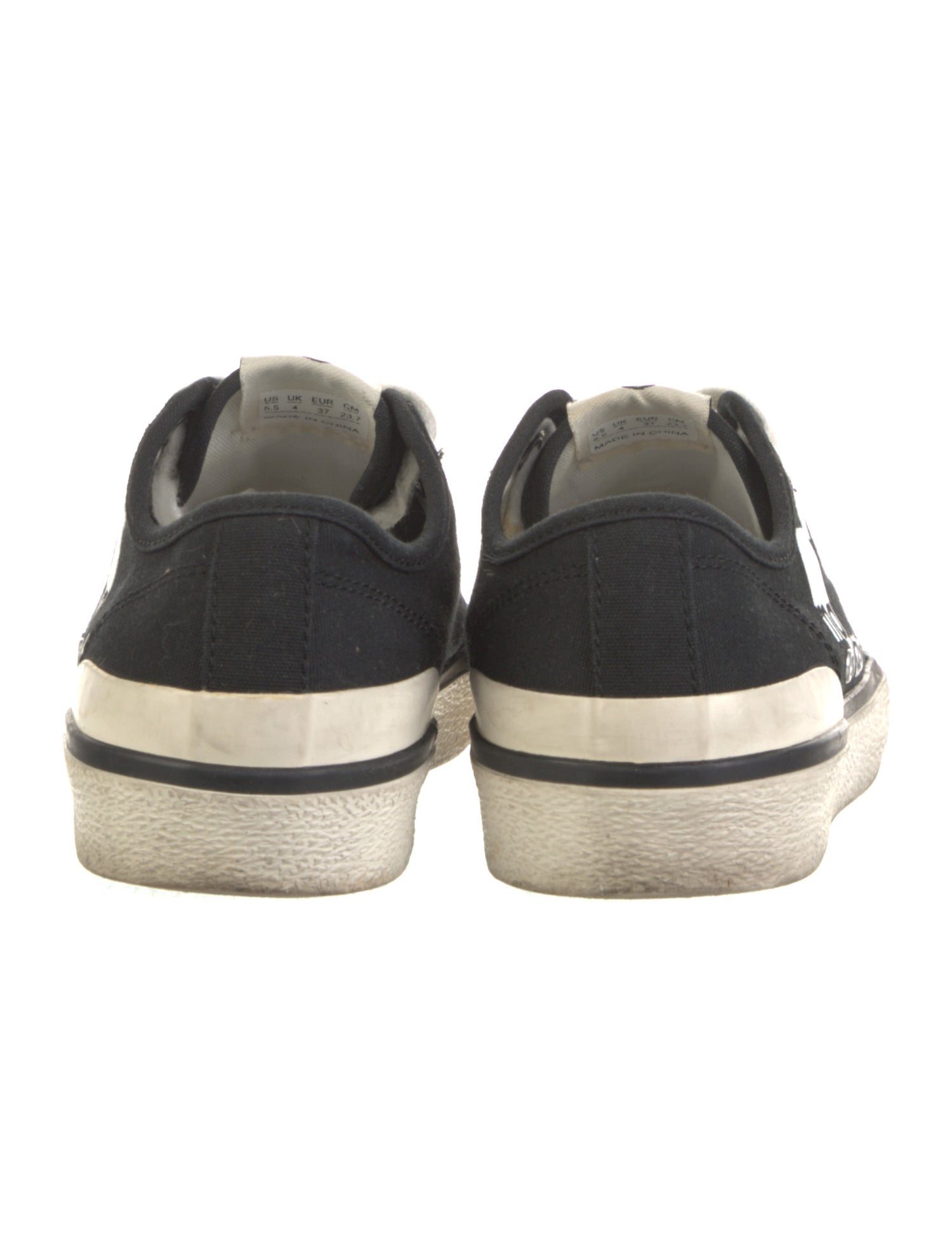 Isabel Marant Canvas Colorblock Pattern Sneakers