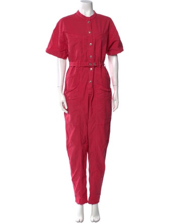 Isabel Marant Linen Mock Neck Jumpsuit