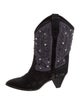 Isabel Marant Suede Crystal Embellishments Western Boots