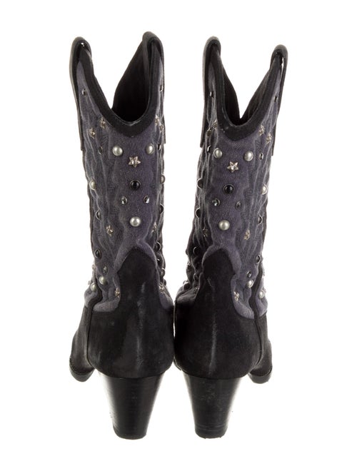 Isabel Marant Suede Crystal Embellishments Western Boots