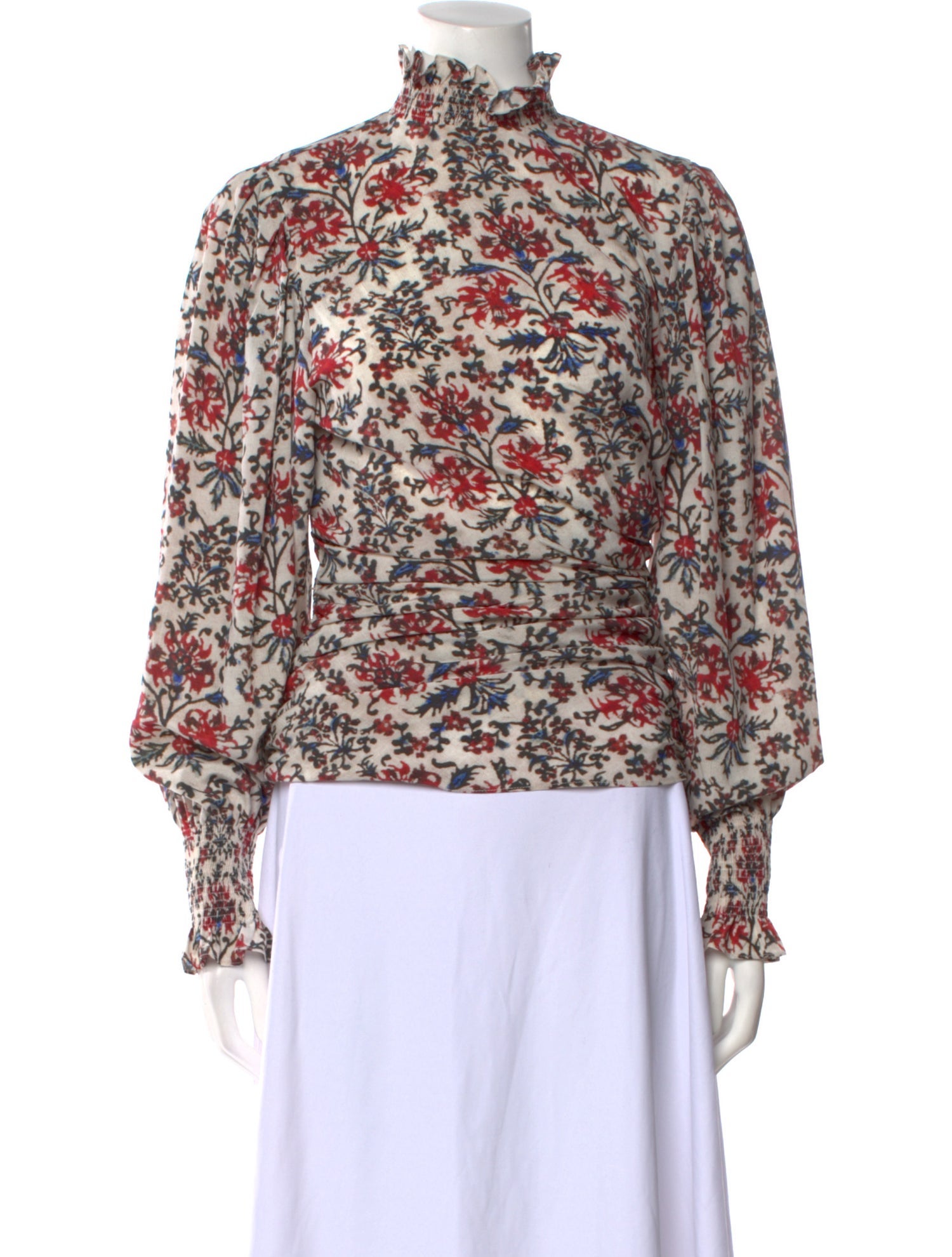 Isabel Marant Silk Floral Print Blouse