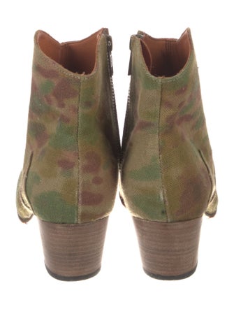 Isabel Marant Canvas Printed Western Boots