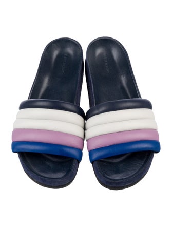 Isabel Marant Leather Colorblock Pattern Slides