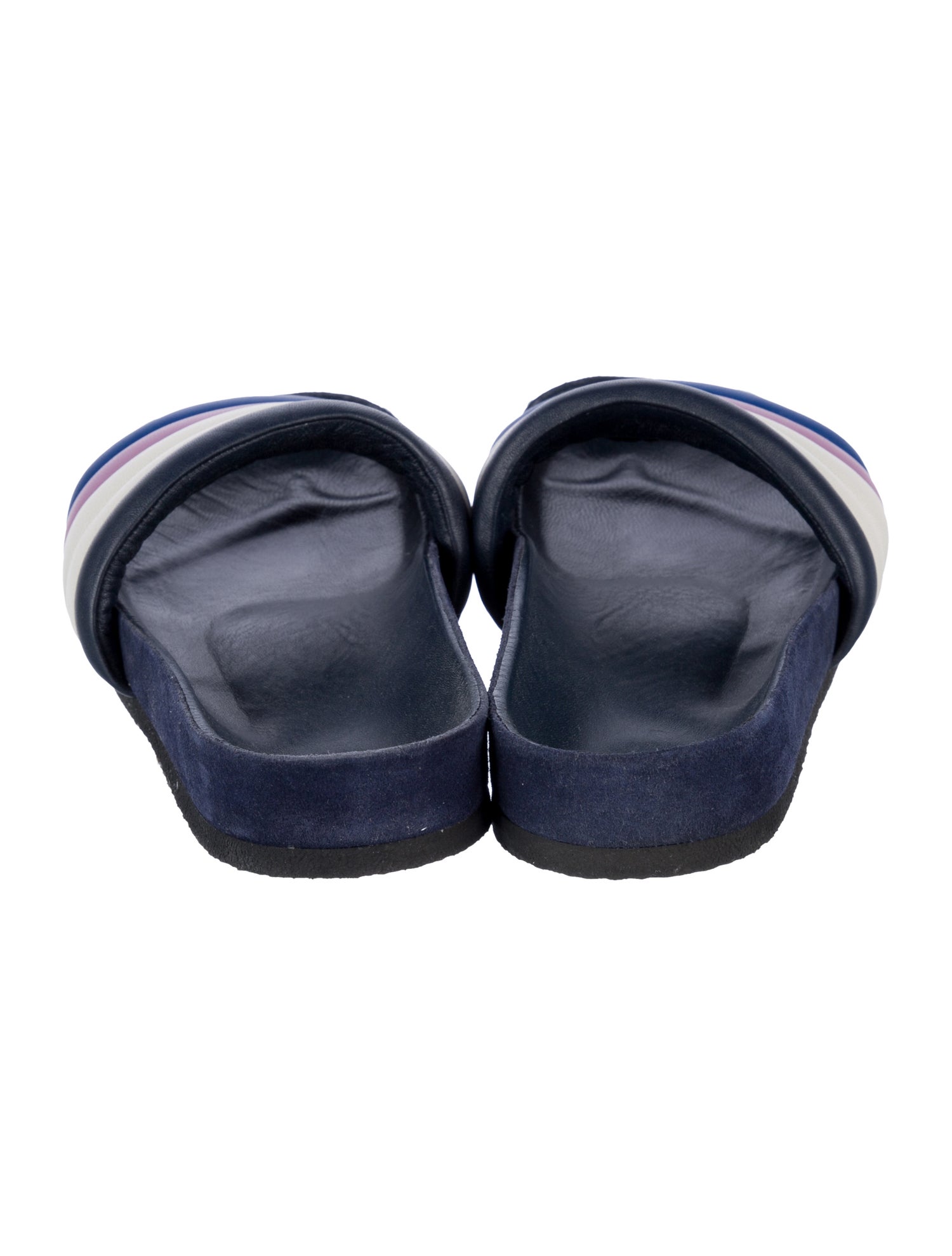 Isabel Marant Leather Colorblock Pattern Slides