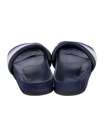 Isabel Marant Leather Colorblock Pattern Slides