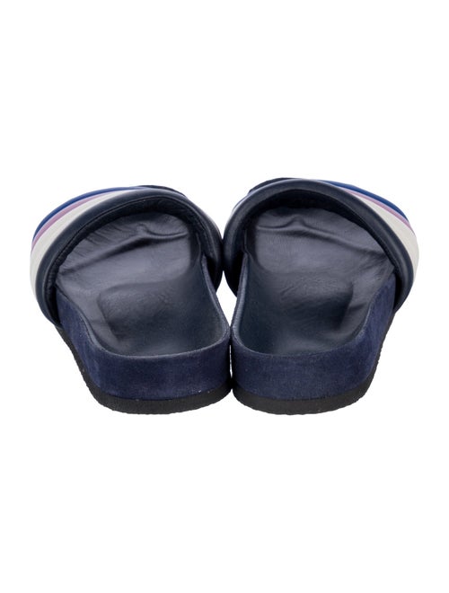 Isabel Marant Leather Colorblock Pattern Slides