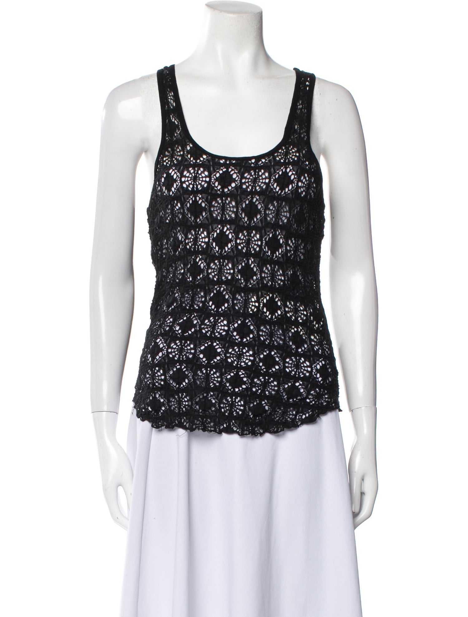 Isabel Marant Lace Pattern Scoop Neck Top