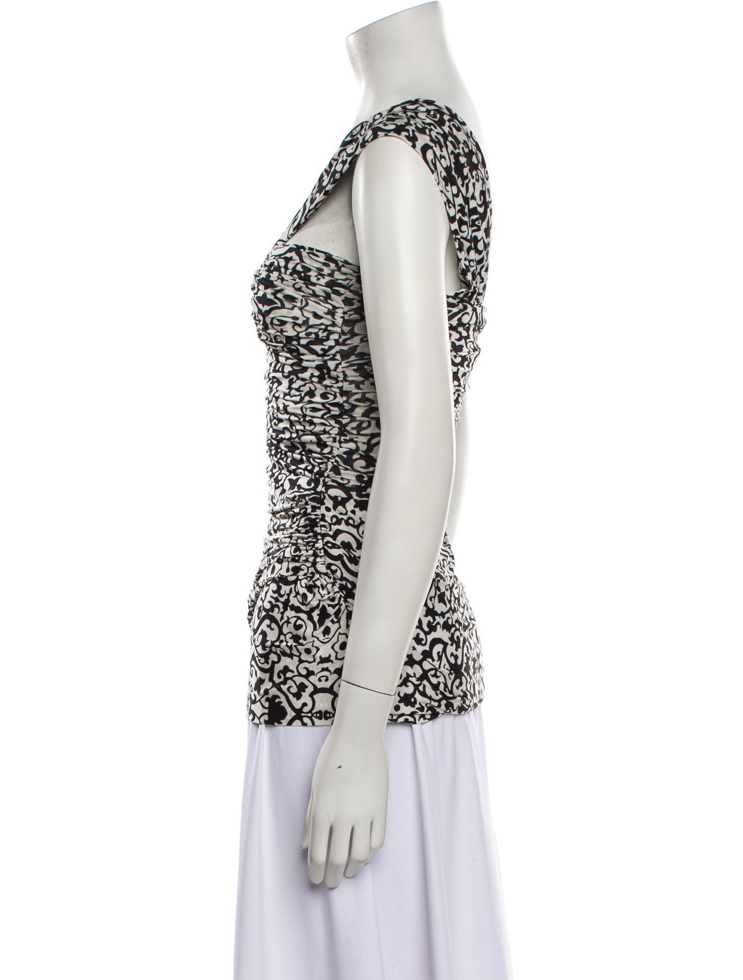 Isabel Marant Printed One-Shoulder Top