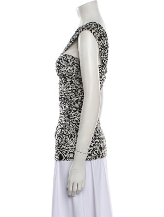 Isabel Marant Printed One-Shoulder Top