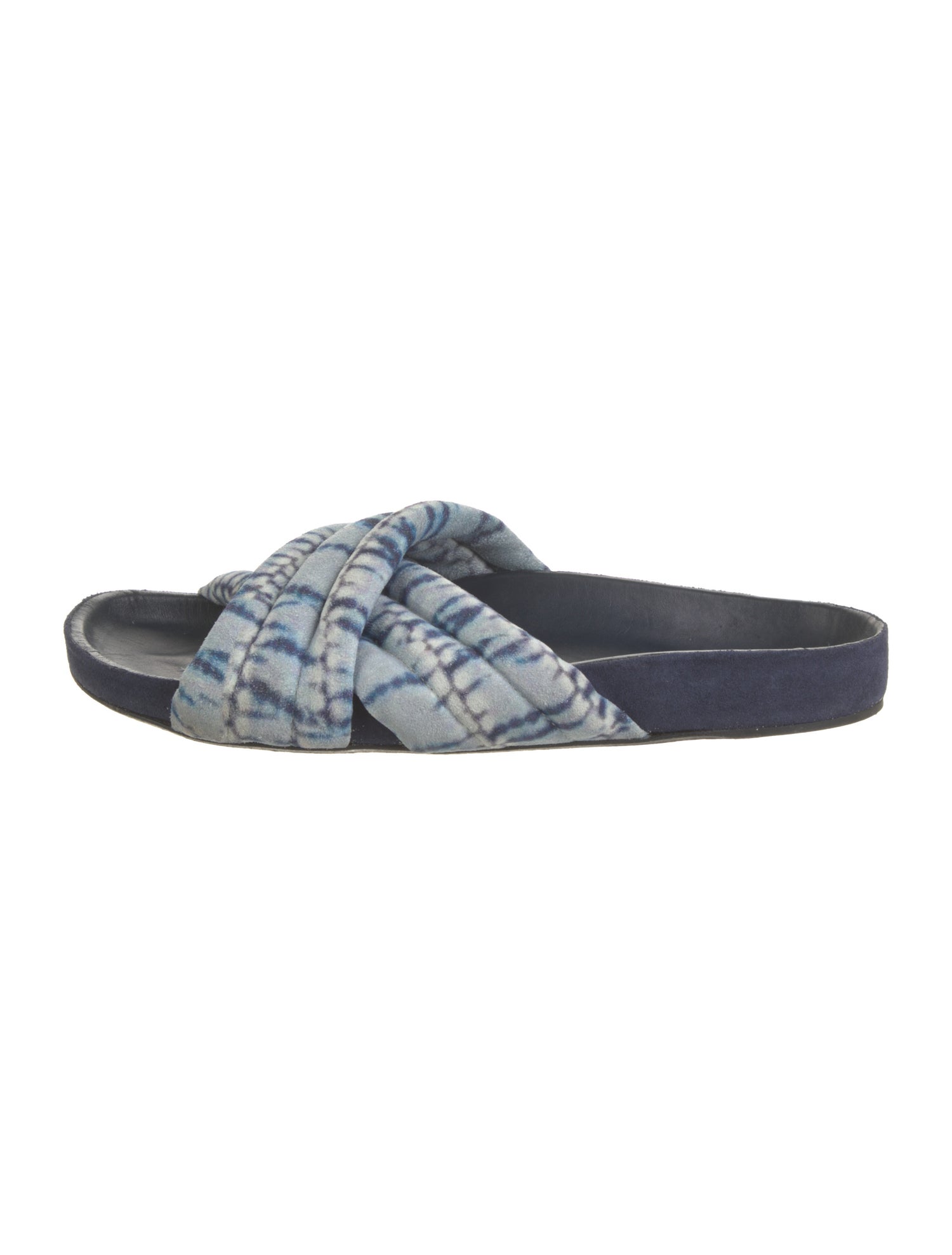 Isabel Marant Suede Tie-Dye Print Slides