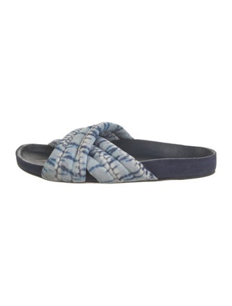 Isabel Marant Suede Tie-Dye Print Slides