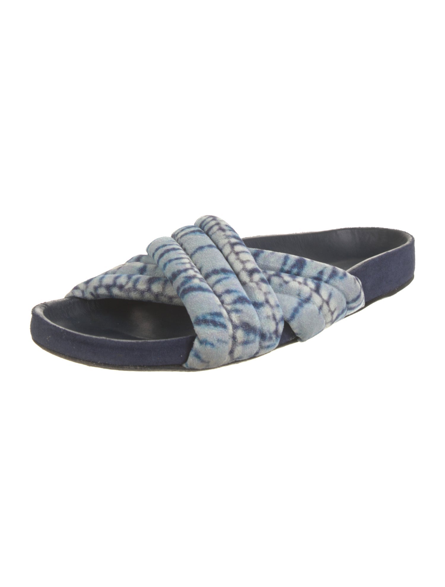 Isabel Marant Suede Tie-Dye Print Slides