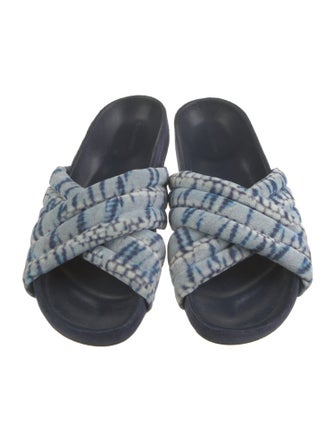 Isabel Marant Suede Tie-Dye Print Slides