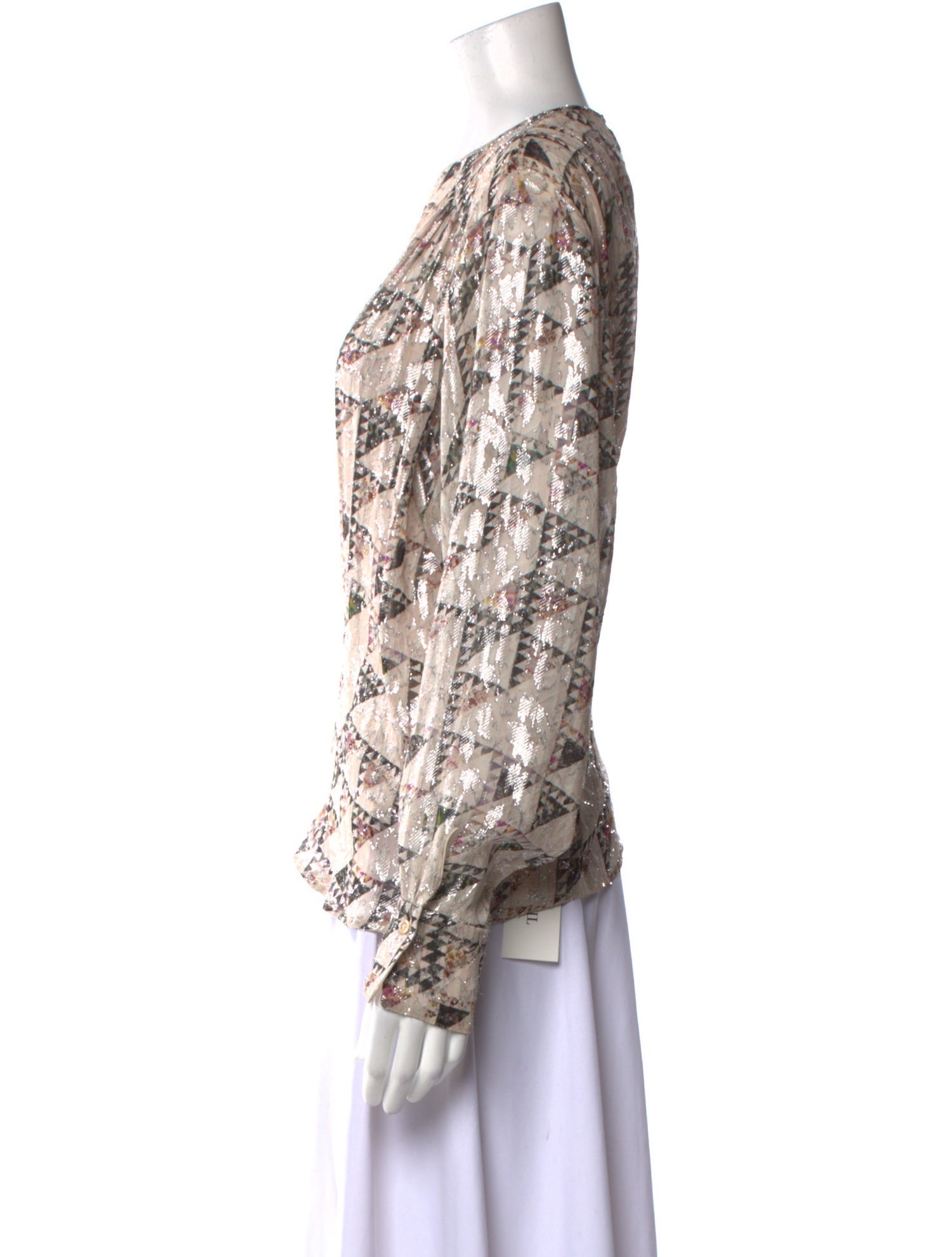 Isabel Marant Printed Bateau Neckline Blouse