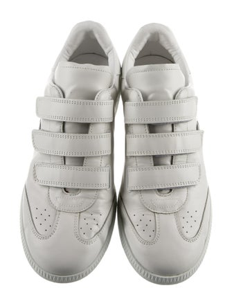 Isabel Marant Leather Graphic Print Sneakers