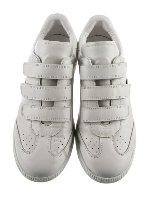Isabel Marant Leather Graphic Print Sneakers