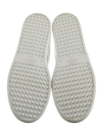 Isabel Marant Leather Graphic Print Sneakers