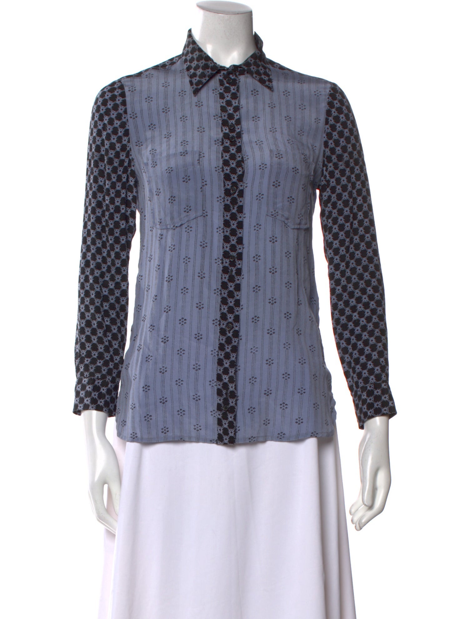 Isabel Marant Silk Printed Button-Up Top