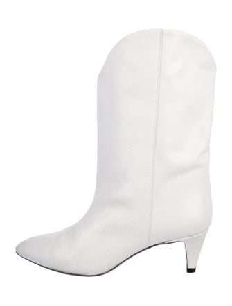 Isabel Marant Embossed Leather Western Boots
