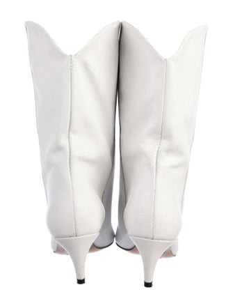 Isabel Marant Embossed Leather Western Boots