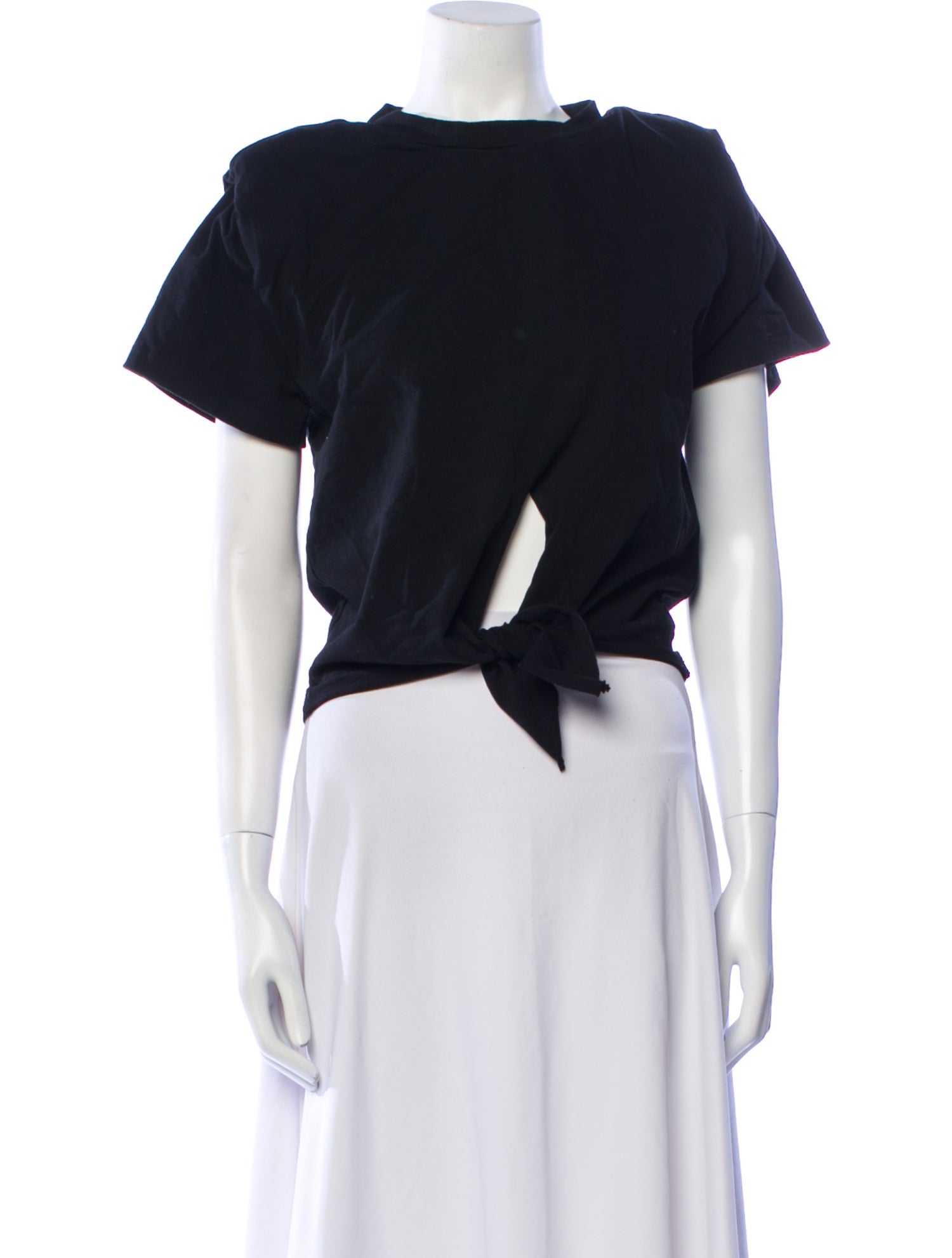 Isabel Marant Bateau Neckline Short Sleeve Crop Top