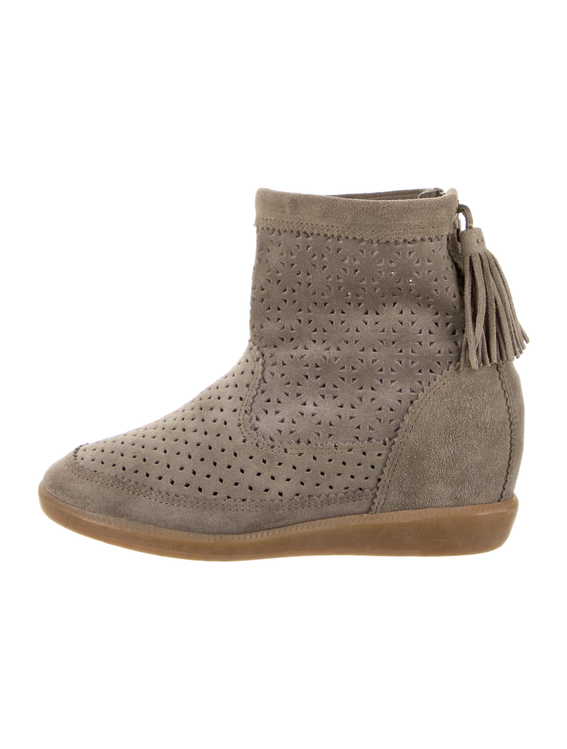 Isabel Marant Suede Printed Chelsea Boots