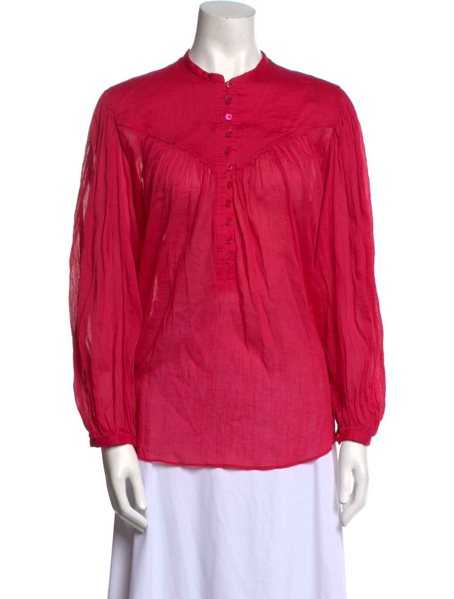 Isabel Marant Mock Neck Long Sleeve Blouse