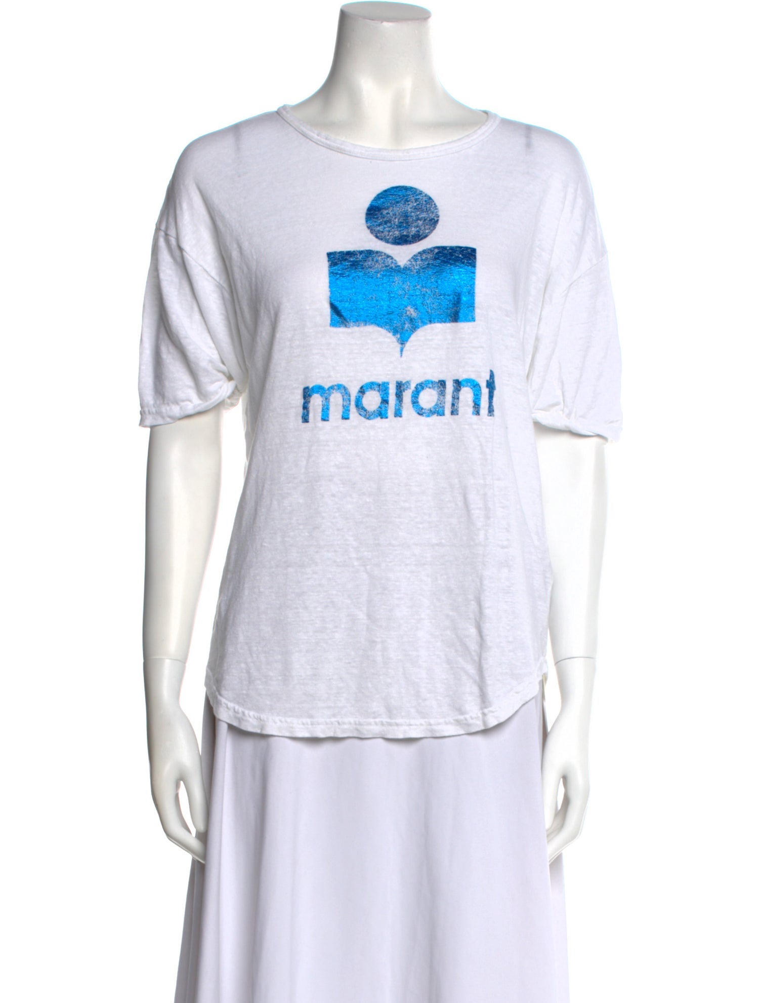 Isabel Marant Linen Graphic Print T-Shirt