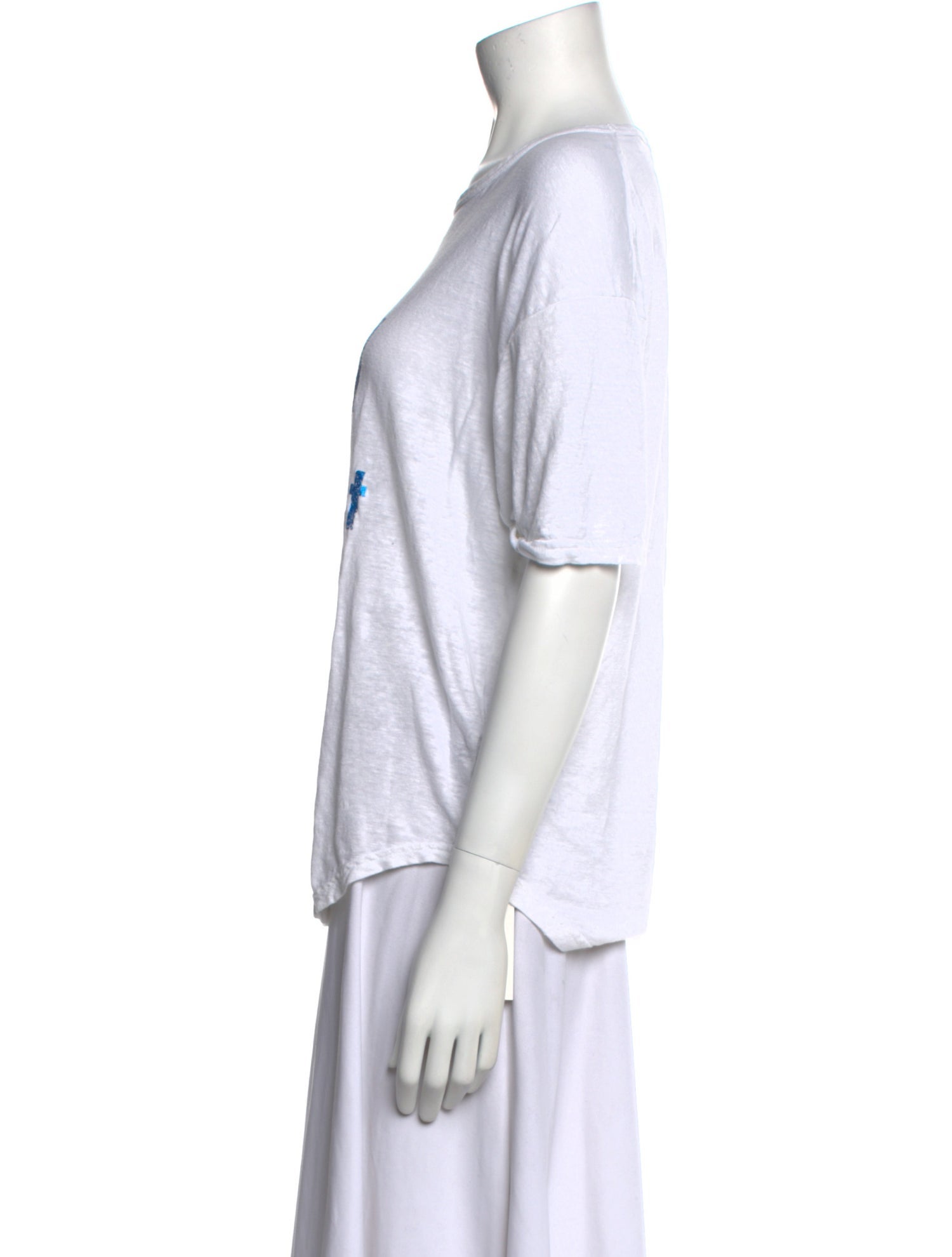 Isabel Marant Linen Graphic Print T-Shirt