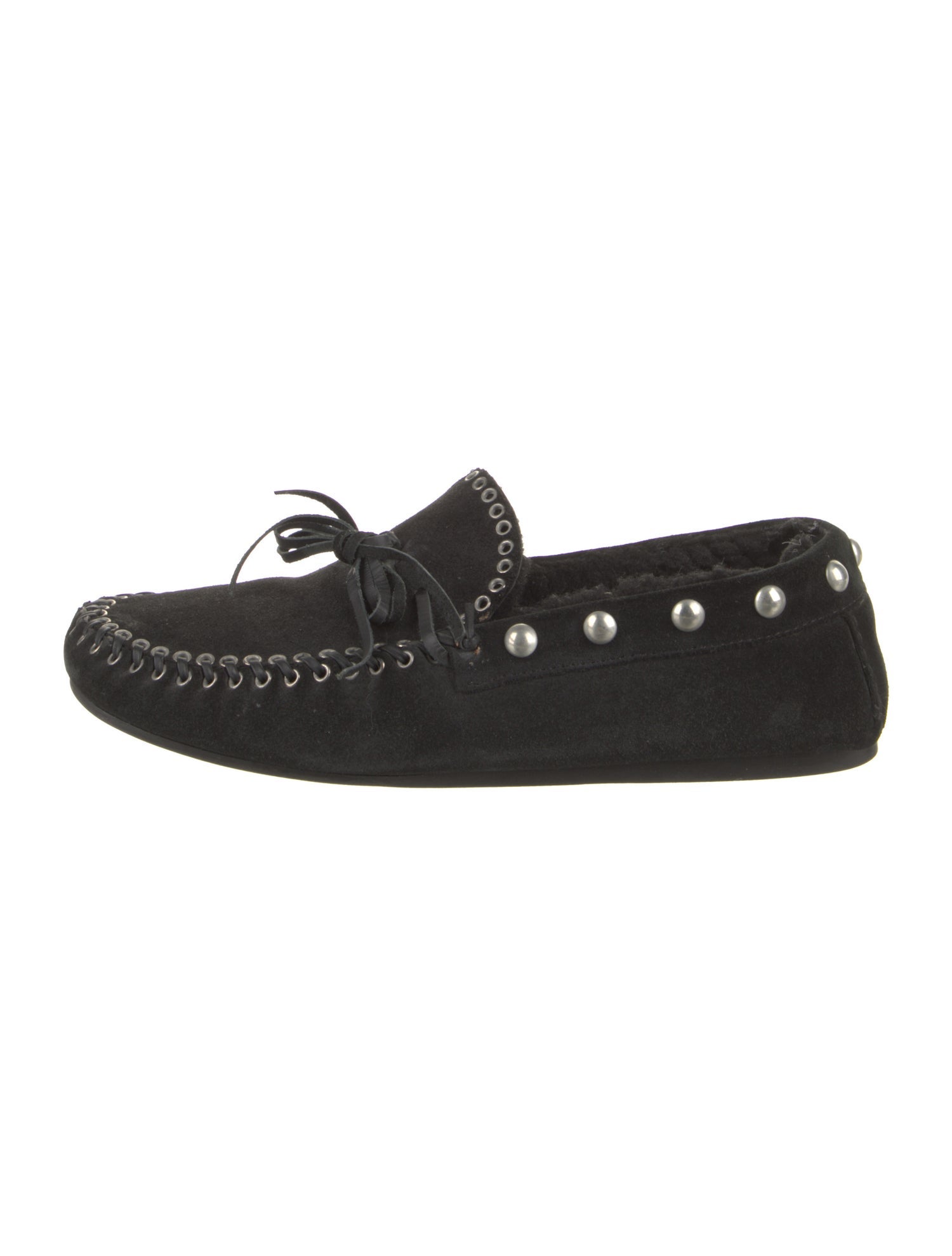 Isabel Marant Suede Bow Accents Loafers