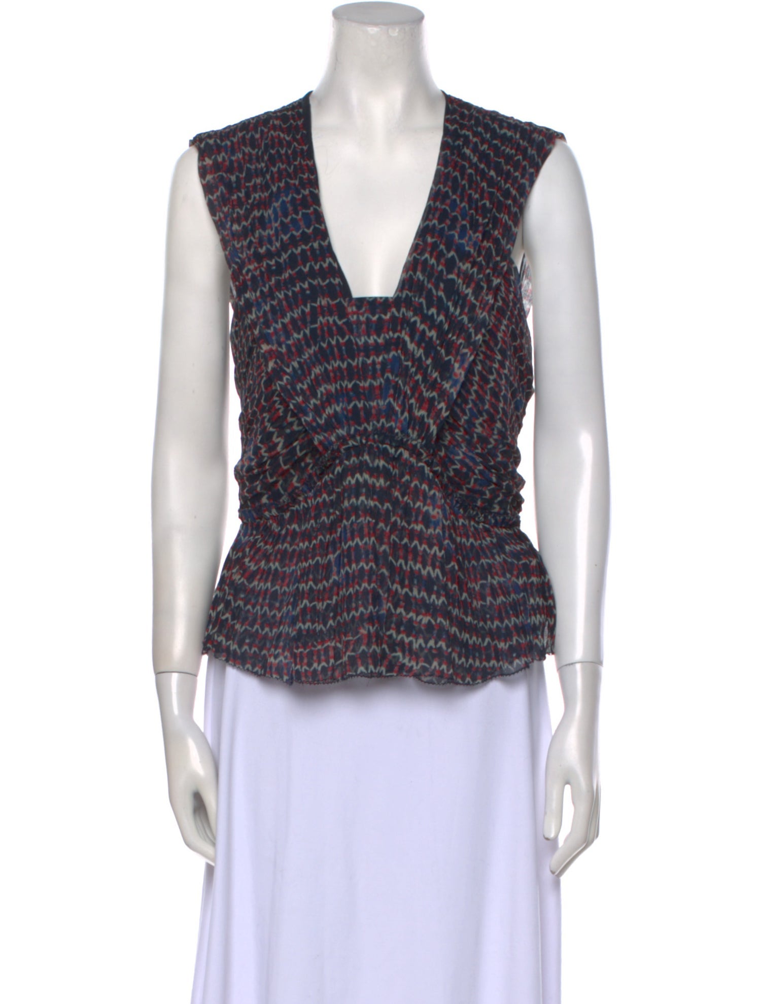 Isabel Marant Silk Printed Crop Top