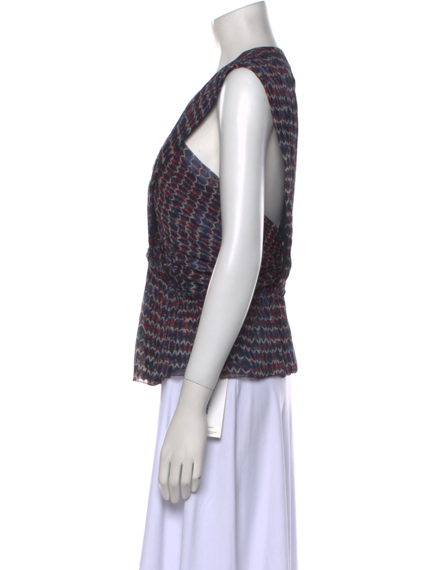 Isabel Marant Silk Printed Crop Top