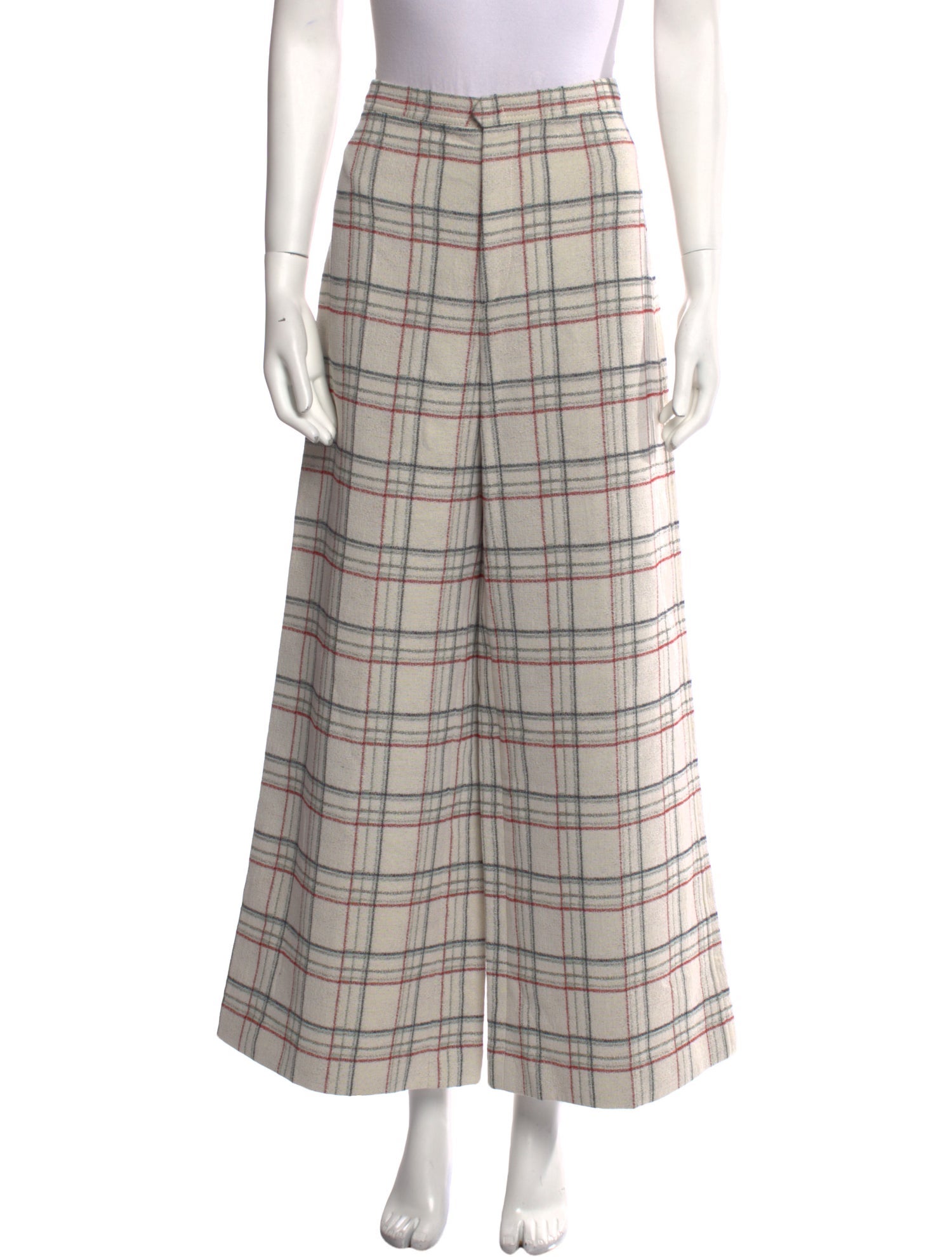 Isabel Marant Plaid Print Wide Leg Pants w/ Tags