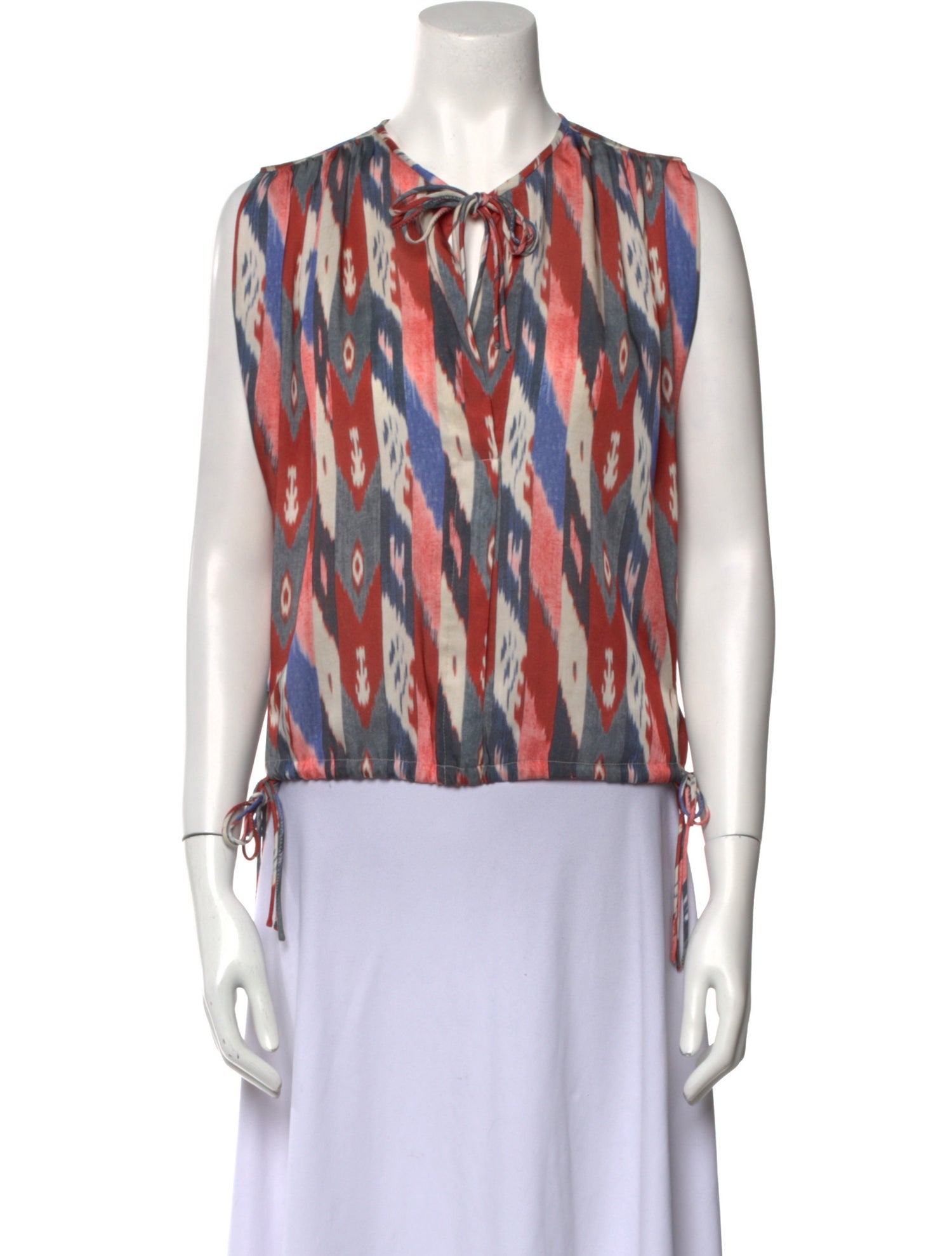 Isabel Marant Printed Tie Neck Top