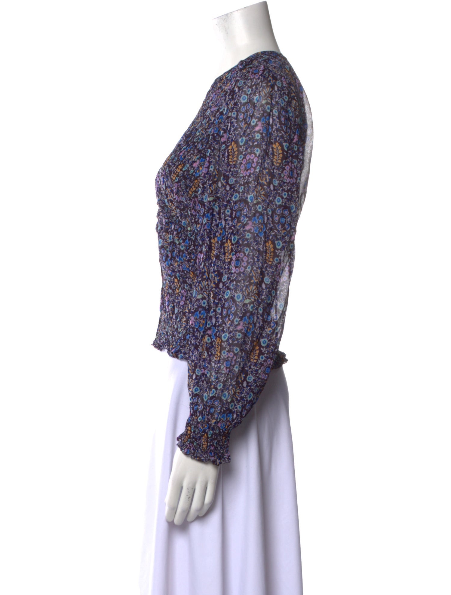 Isabel Marant Floral Print V-Neck Blouse