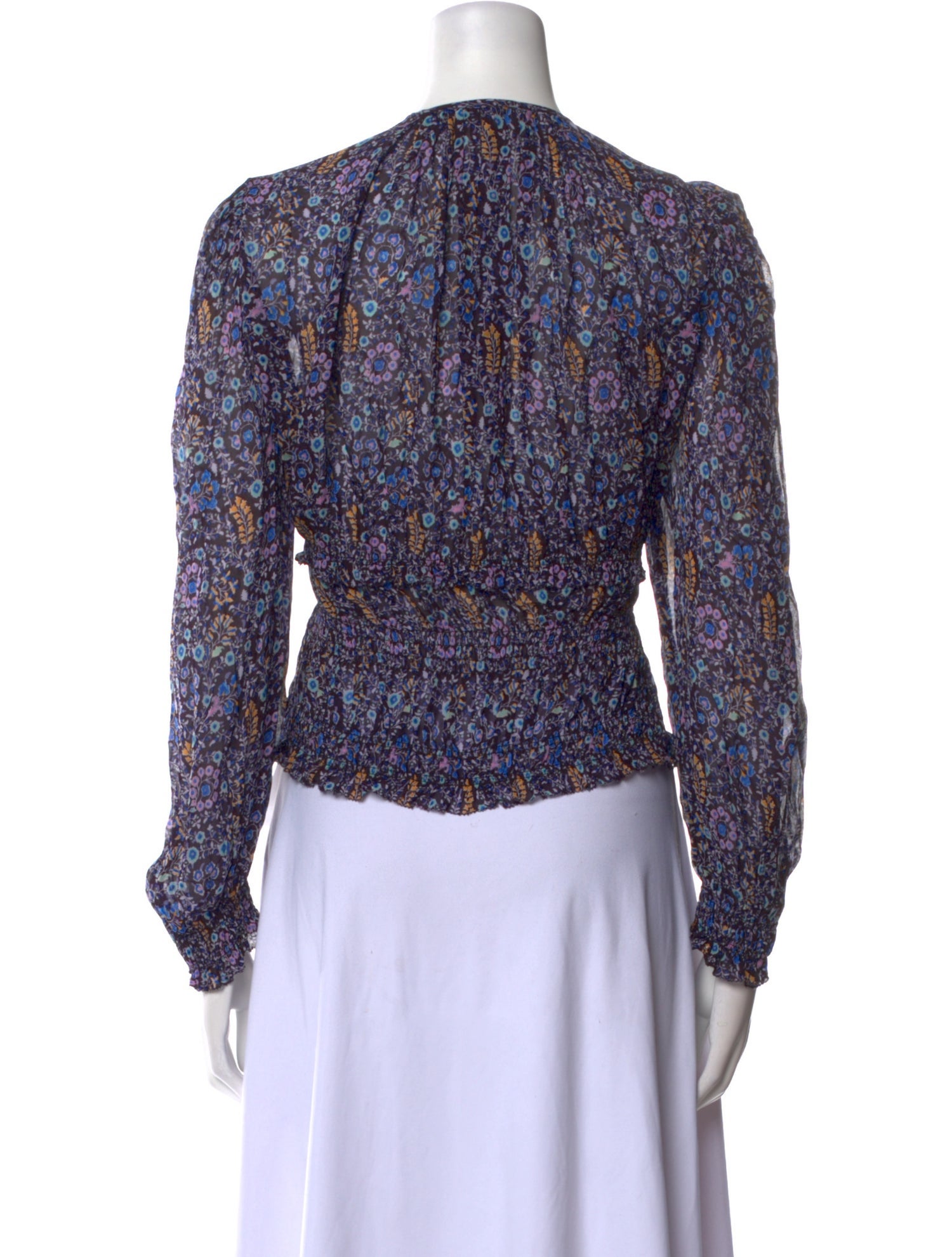 Isabel Marant Floral Print V-Neck Blouse