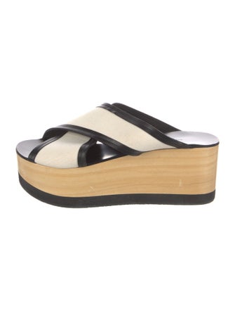 Isabel Marant Canvas Striped Slides