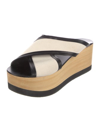 Isabel Marant Canvas Striped Slides