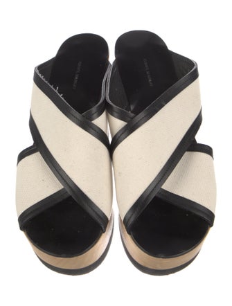 Isabel Marant Canvas Striped Slides