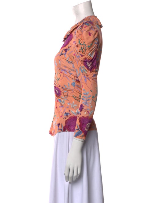 Isabel Marant Printed Crew Neck Button-Up Top