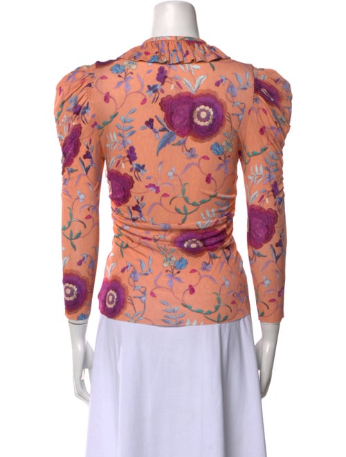 Isabel Marant Printed Crew Neck Button-Up Top