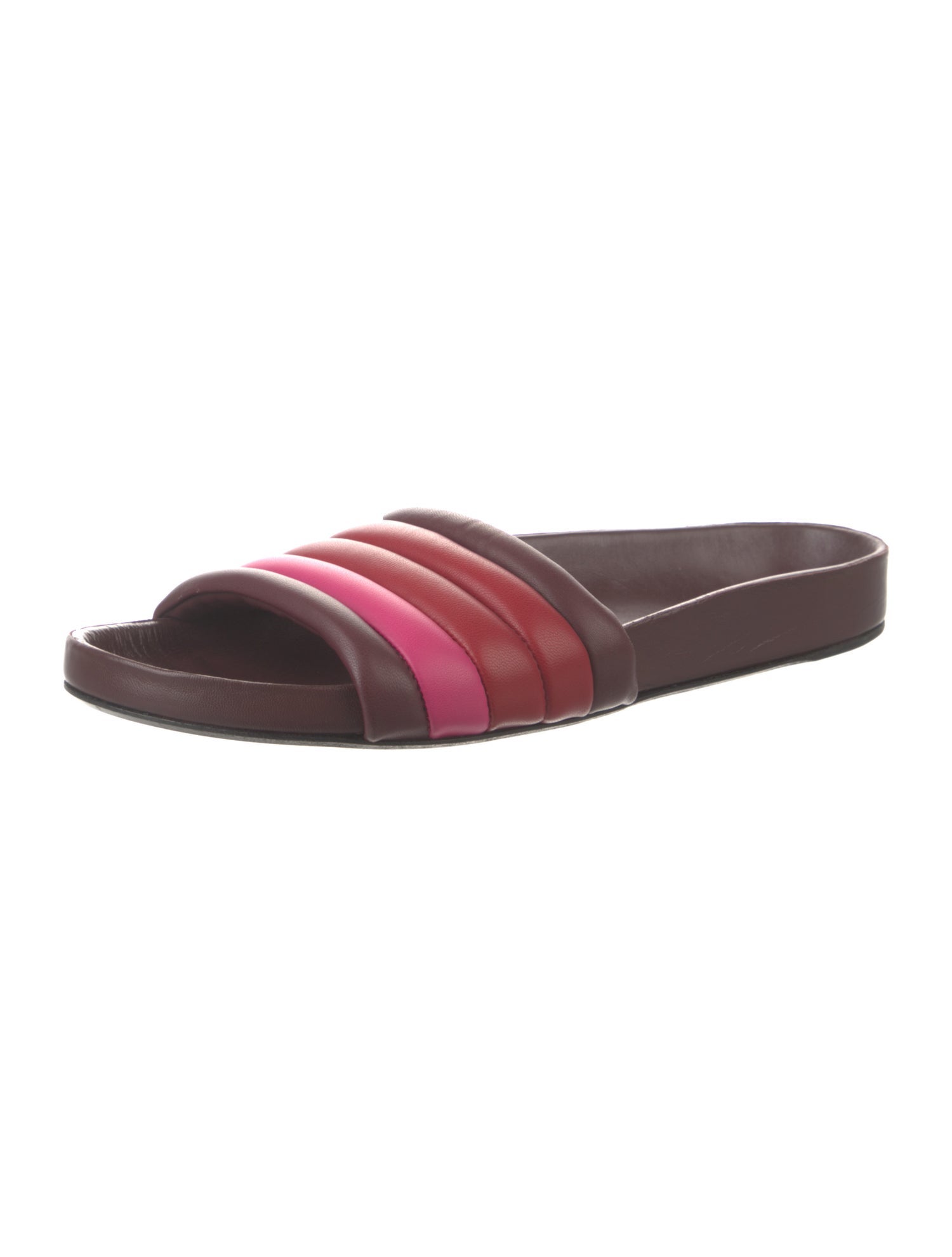Isabel Marant Leather Colorblock Pattern Slides