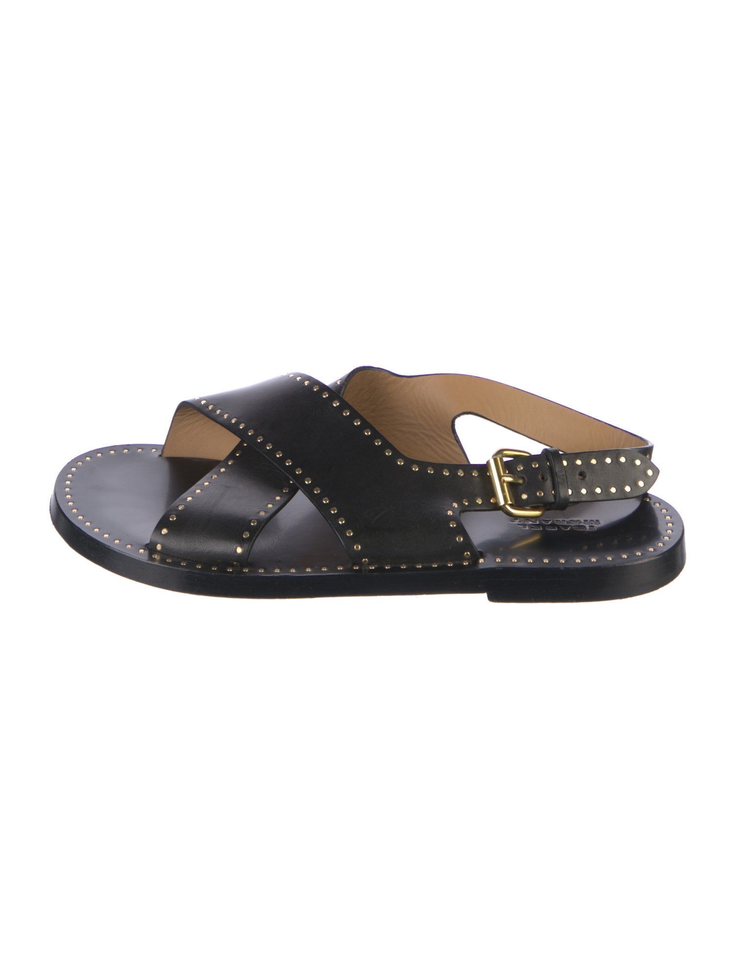 Isabel Marant Leather Studded Accents Slides