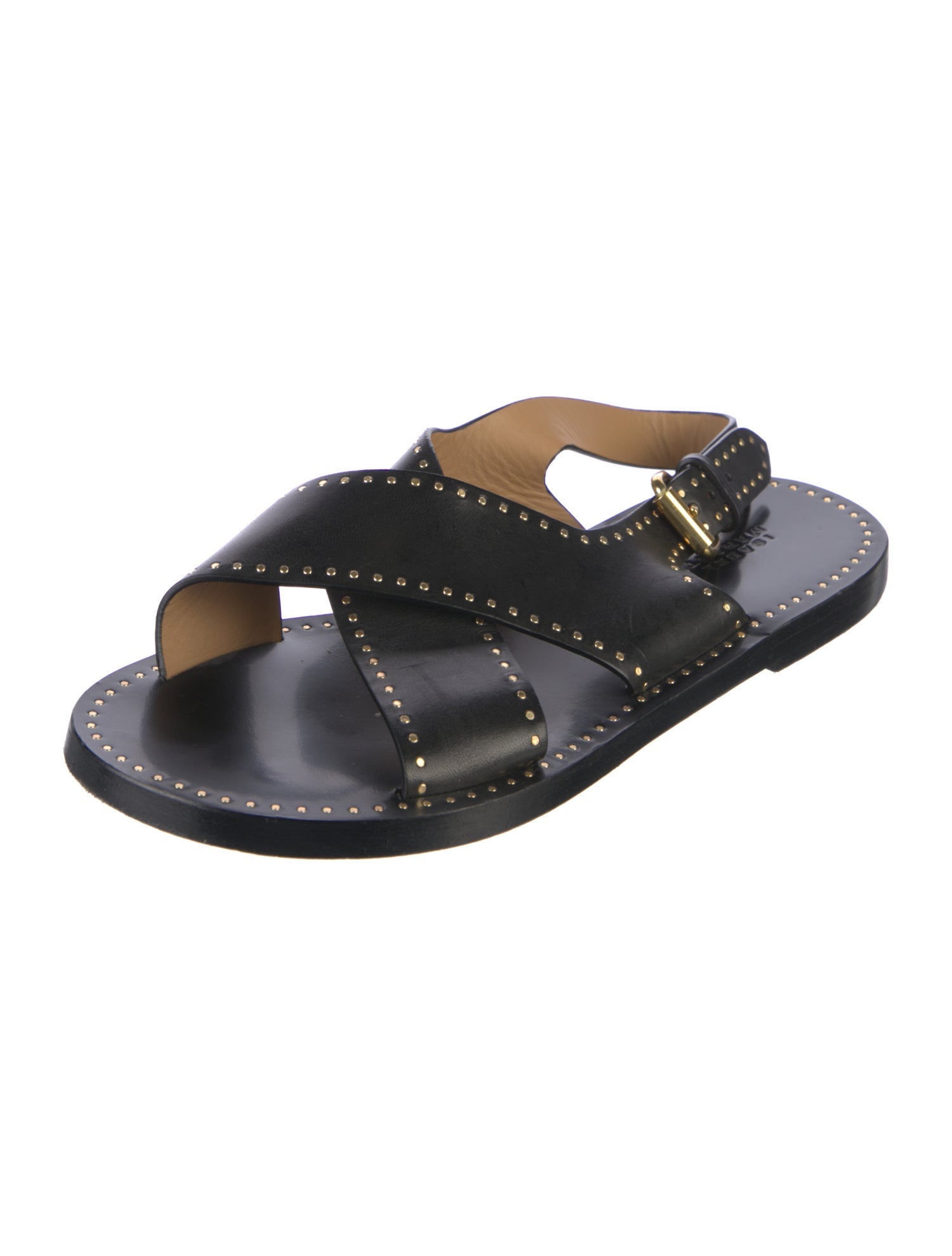 Isabel Marant Leather Studded Accents Slides