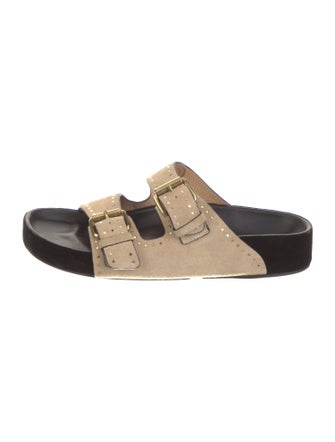 Isabel Marant Suede Studded Accents Slides