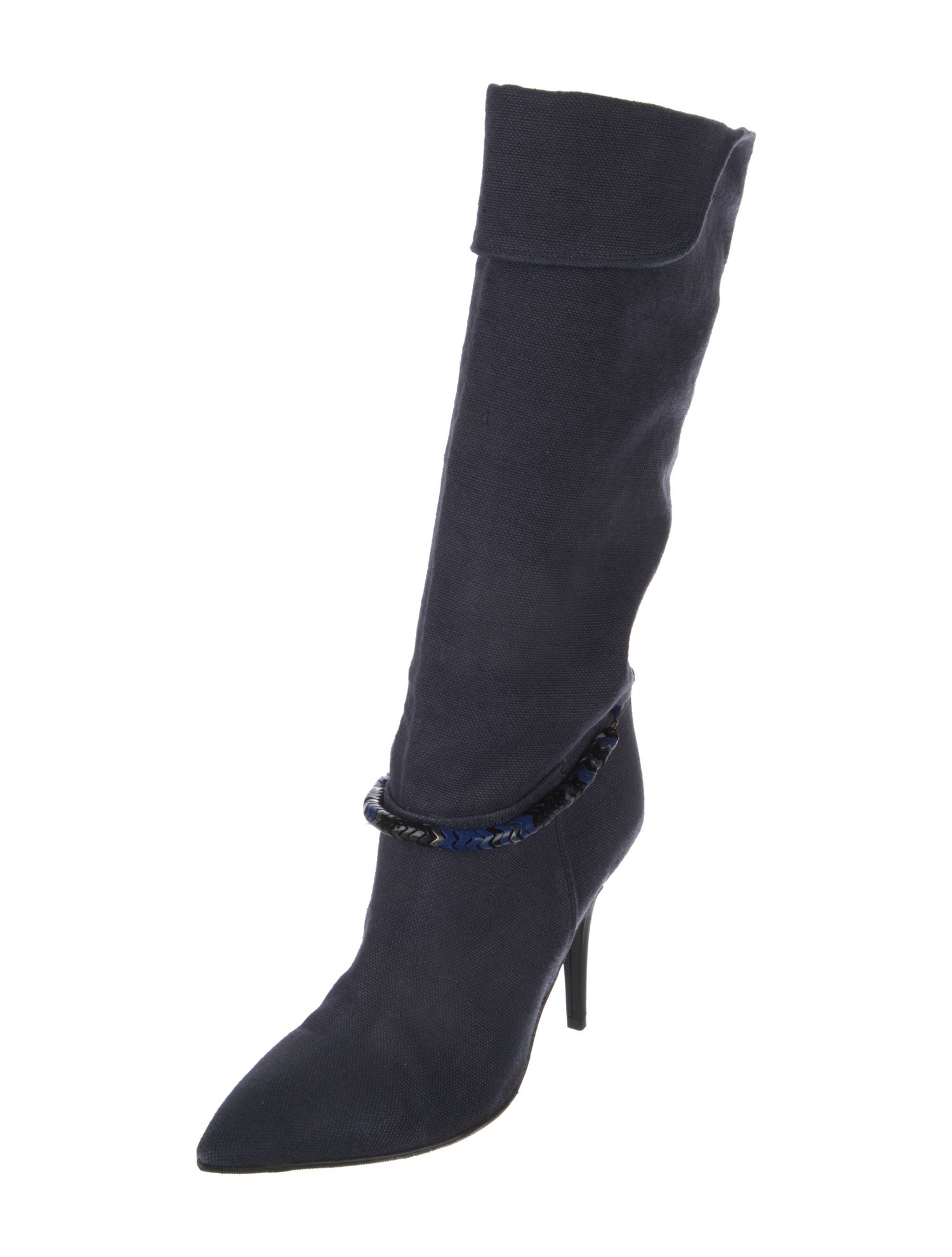 Isabel Marant Canvas Beaded Accents Sock Boots