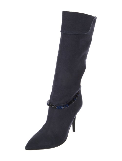 Isabel Marant Canvas Beaded Accents Sock Boots