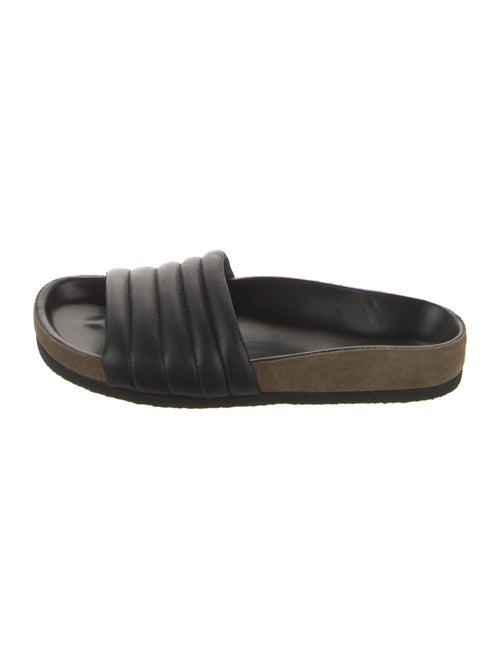 Isabel Marant Leather Ruffle Embellishment Slides
