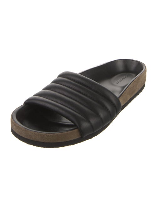 Isabel Marant Leather Ruffle Embellishment Slides