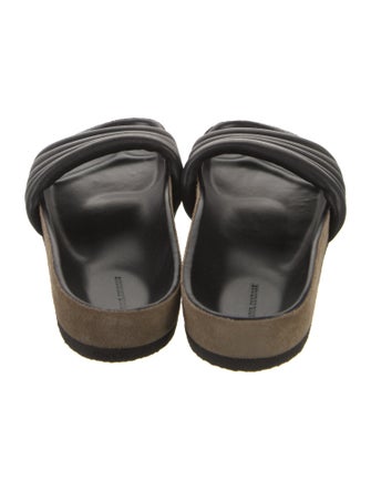 Isabel Marant Leather Ruffle Embellishment Slides